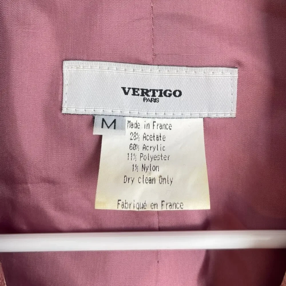 Vertigo Paris French Luxury Rose Floral 90s Blazer Jacket - Picture 3 of 7